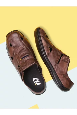 ID Men Brown Fisherman Sandals