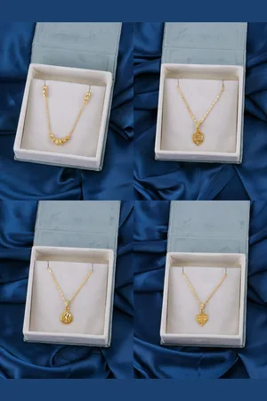 Brandsoon Set Of 4 Gold-Plated Brass Feather Chains