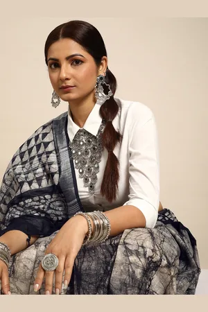 Taavi Batik Pure Cotton Bhagalpuri Saree