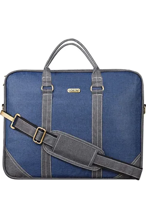 Lorem Unisex Blue Textured Laptop Bag