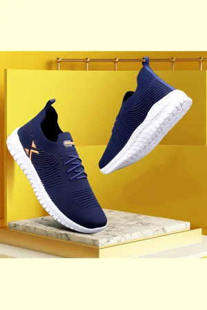 Kraasa Men Mesh Cushioned Footbed Non-Marking Running Shoes