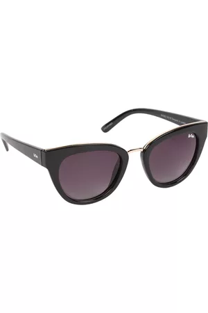 Lee Cooper Women Sunglasses - Women Grey Lens & Black Cateye Sunglasses with Polarised Lens