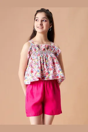 Cherry & Jerry Girls Floral Printed Top with Shorts