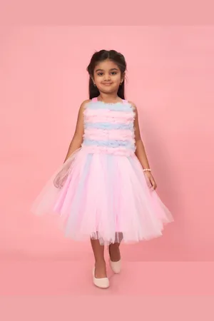 Aarika Girls Net Fit & Flare Dress