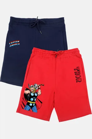 YK Boys Pack Of 2 Graphic Printed Mid-Rise Outdoor Shorts