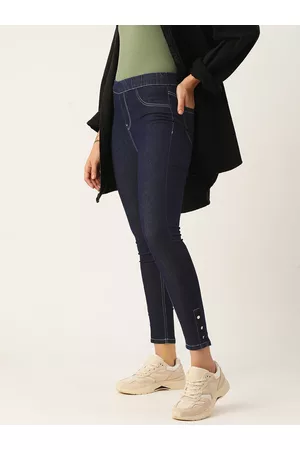 DressBerry Women Super Skinny Fit Denim Cropped Jeggings