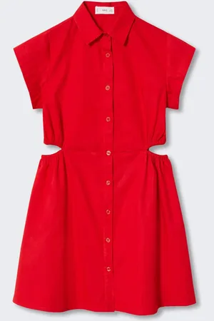 MANGO Girls Pure Cotton Shirt Dress
