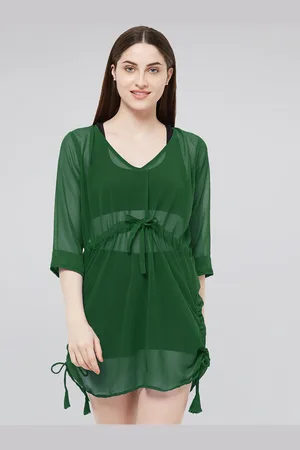 Mirchi Fashion Green Chiffon Kaftan Dress
