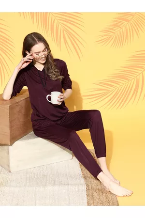 Banno Charming Purple Solid Leisure Set Co-Ords