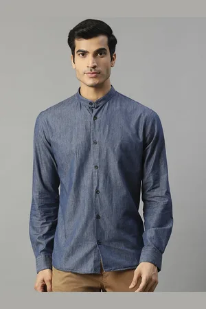 Matinique Men Blue Slim Fit Opaque Striped Casual Shirt