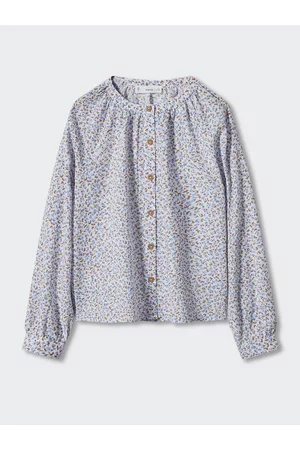 MANGO Girls Pure Cotton Floral Opaque Printed Casual Shirt