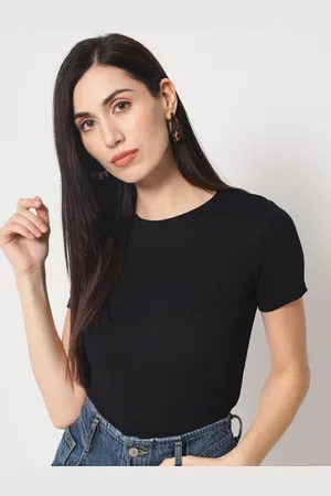 CHARMGAL Round Neck Short Sleeves Eco Liva Modal Top