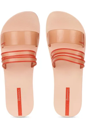 Ipanema Women Peach-Coloured Solid Sliders
