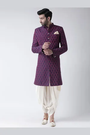 KISAH Men Woven Design Indowestern Sherwani Set