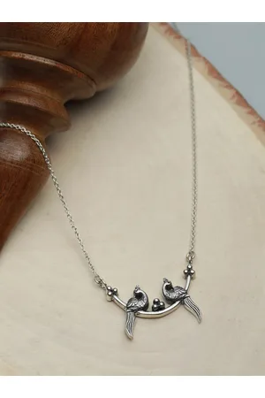 Priyaasi 92.5 Sterling Silver Silver-Plated Chain Necklace