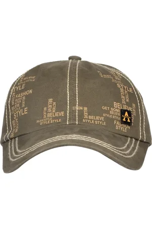 FabSeasons Men Olive Green Printed Baseball Cap