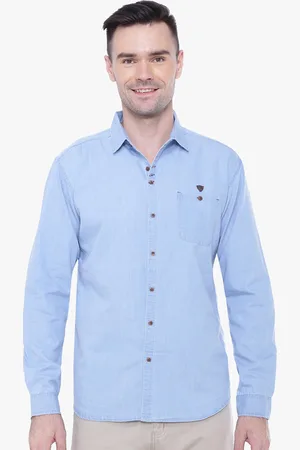 Kuons Avenue Men Blue Smart Slim Fit Casual Shirt
