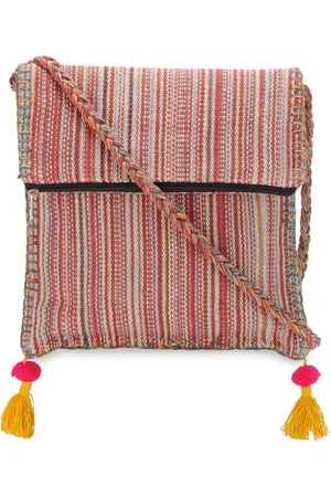 The House of Tara Red Striped Sling Bag