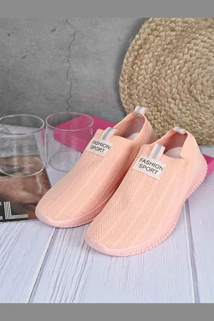 Jove Women Woven Design Comfort Insole Mesh Basics Slip-On Sneakers
