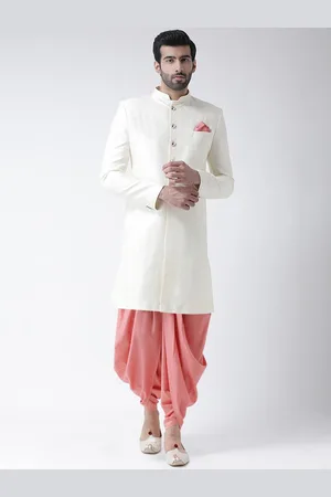 KISAH Men Woven-Design Indowestern Sherwani Set
