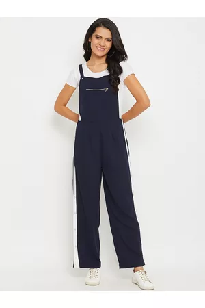 PANIT Women Navy Blue Solid Dungarees