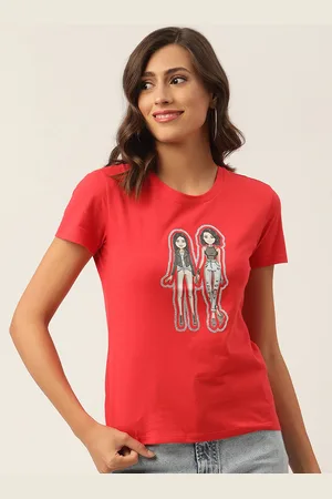 KENDALL + KYLIE Women Red Printed T-shirt