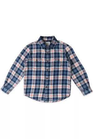 Pepe Jeans Boys Relaxed Tartan Checked Cotton Casual Shirt