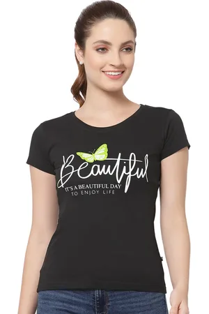 PROTEENS Women Black Printed T-shirt