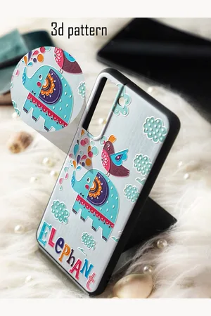 DOOBNOOB Blue & Pink Jumbo & Little Buddy 3D Patterned Samsung Galaxy S20 Back Case