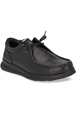 CARLO ROMANO Men Black Textured Leather Derbys