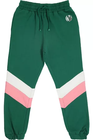 Pepe Jeans Girls Green & Pink Solid Joggers
