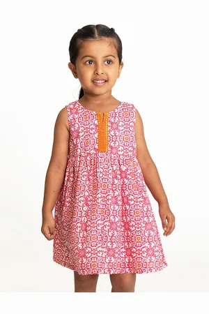 Campana Girls Floral Print Fit & Flare Dress