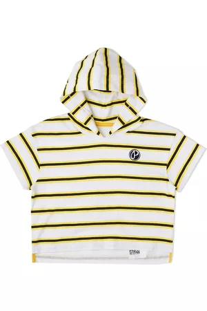 Pepe Jeans Girls Striped Hooded Pure Cotton T-Shirt