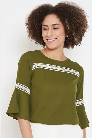 La Zoire Women Olive Green Solid Top