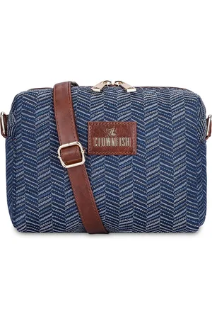 THE CLOWNFISH Adelina Textured Structured Cotton Sling Bag