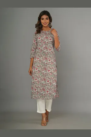 CRAFTED FOR YOU Floral Printed Pure Cotton Kurta