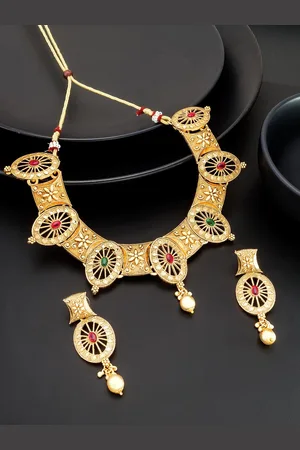 Aadita Gold-Plated Stone Studded Choker Set