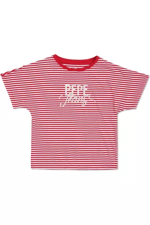 Pepe Jeans Girls Striped Pure Cotton T-Shirt