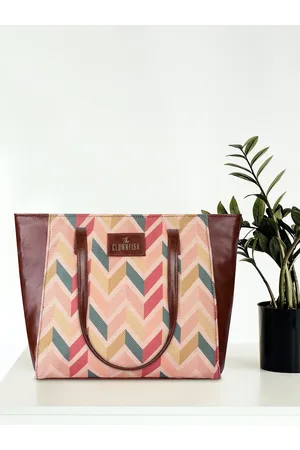 THE CLOWNFISH Valentine Geometric Printed Structured Tote Bag