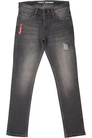 Pepe Jeans Boys Comfort Relaxed Fit Low Distress Heavy Fade Cotton Jeans