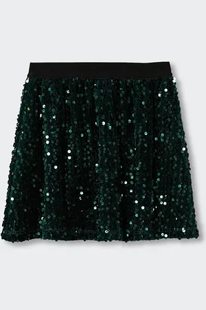 MANGO Girls Sequined A-Line Skirt