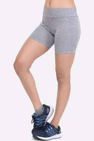 LAASA  SPORTS Women Grey Skinny Fit High-Rise Training or Gym Sports Shorts