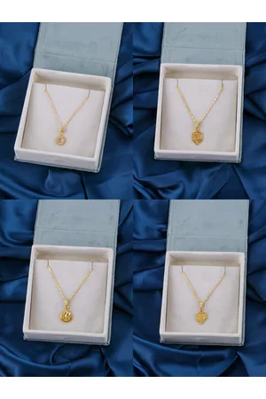 Brandsoon Set Of 4 Gold-Plated Brass Feather Chains