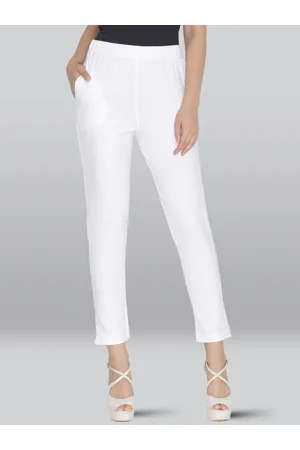 Lyra Women Smart Slim Fit Cotton High-Rise Trousers