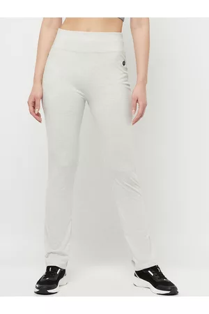 Lotto Women Sports Trousers - Women Grey Melange Solid Sports Yoga Pants