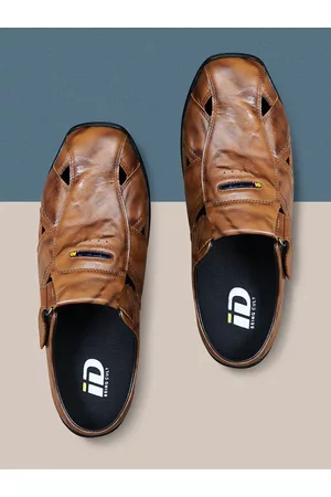ID Men Tan Brown Shoe-Style Sandals