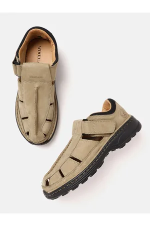 Woodland Mens Drust Nubuk Leather Sandals and Floaters | Dealsmagnet.com-sgquangbinhtourist.com.vn