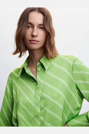 MANGO Women Horizontal Striped Casual Shirt