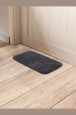 BLACK GOLD Black Pack of 2 gold Grey Cotton Anti Slip Heavy Duty Entrance Rug Shoes Scraper Doormat