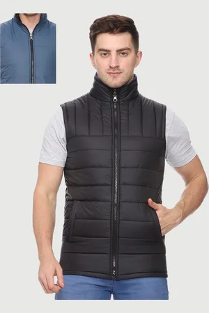 Mark Men Black & Blue Reversible Puffer Jacket